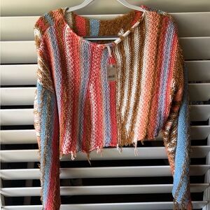 Free People Multicolor Striped Sweater